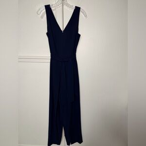ANTONIO MELANI Navy Sleeveless open leg jumpsuit size 4